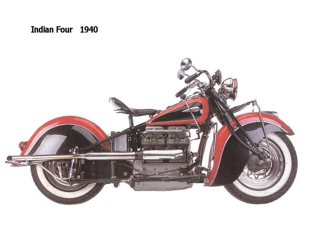 Indian Four 1940 motorbike A4 Photo Print