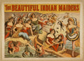 Indian Maidens Canoe Vintage Retro Advert Poster A4 Photo Print