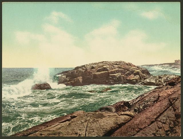 Indian Rock Narragansett Pier Vintage A4 Photo Print