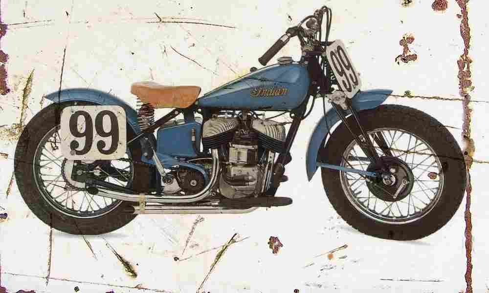 Indian Scout 648 1948 Aged Vintage A4 Photo Print
