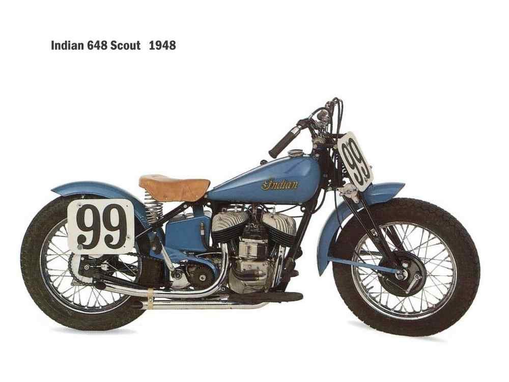 Indian Scout 648 1948 motorbike A4 Photo Print
