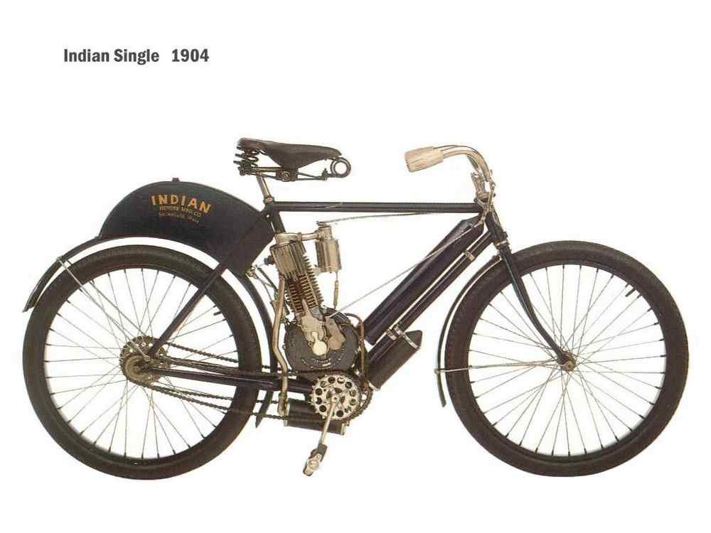 Indian Single 1904 motorbike A4 Photo Print