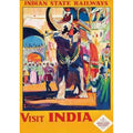 Indian State Railways Visit India Tourism Prin Vintage Retro Advert Poster A4 P