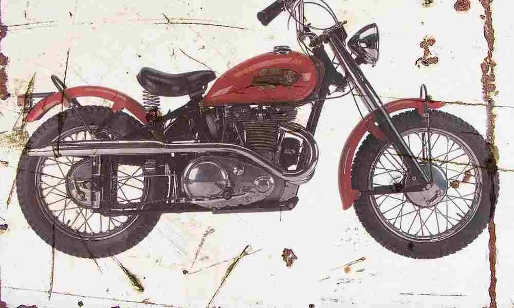 Indian WarriorTT 1950 Aged Vintage A4 Photo Print
