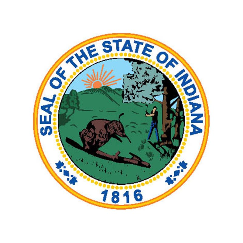 Indiana Seal N4142 A4 Photo Print