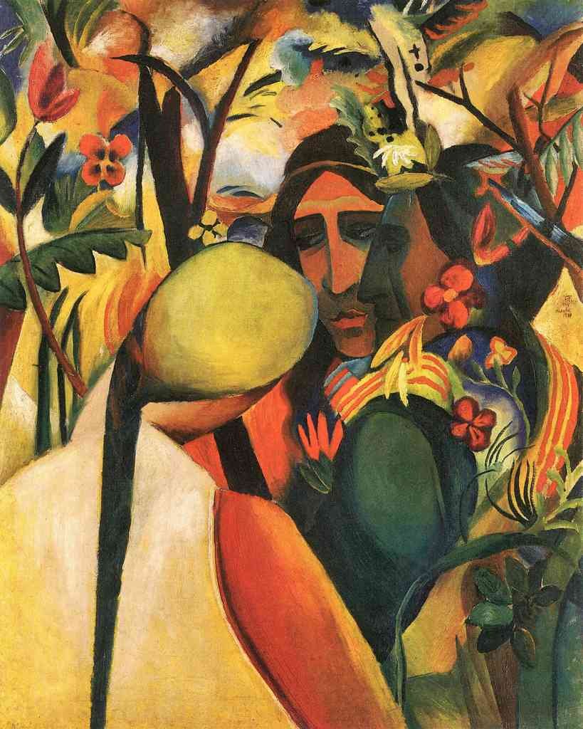 Indians August Macke Expressionism A4 Photo Print