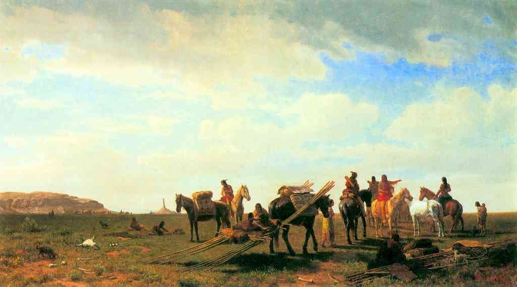 Indians Near Fort Laramie Bierstadt A4 Photo Print