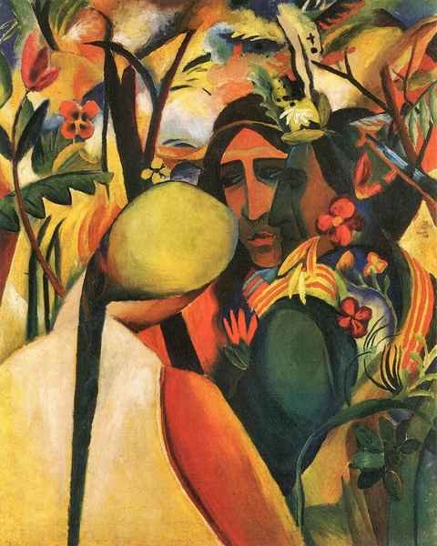Indians by August Macke Expressionism A4 Photo Print