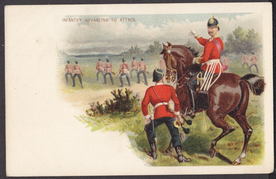 Infantry Advancing To Attack Vintage A4 Photo Print