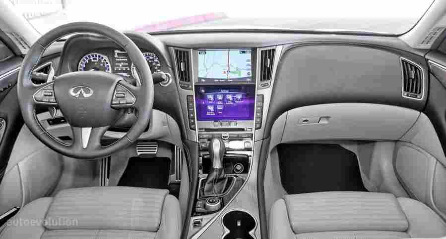 Infiniti Q50 Red Sport 400 2016 15 Car A4 Photo Print