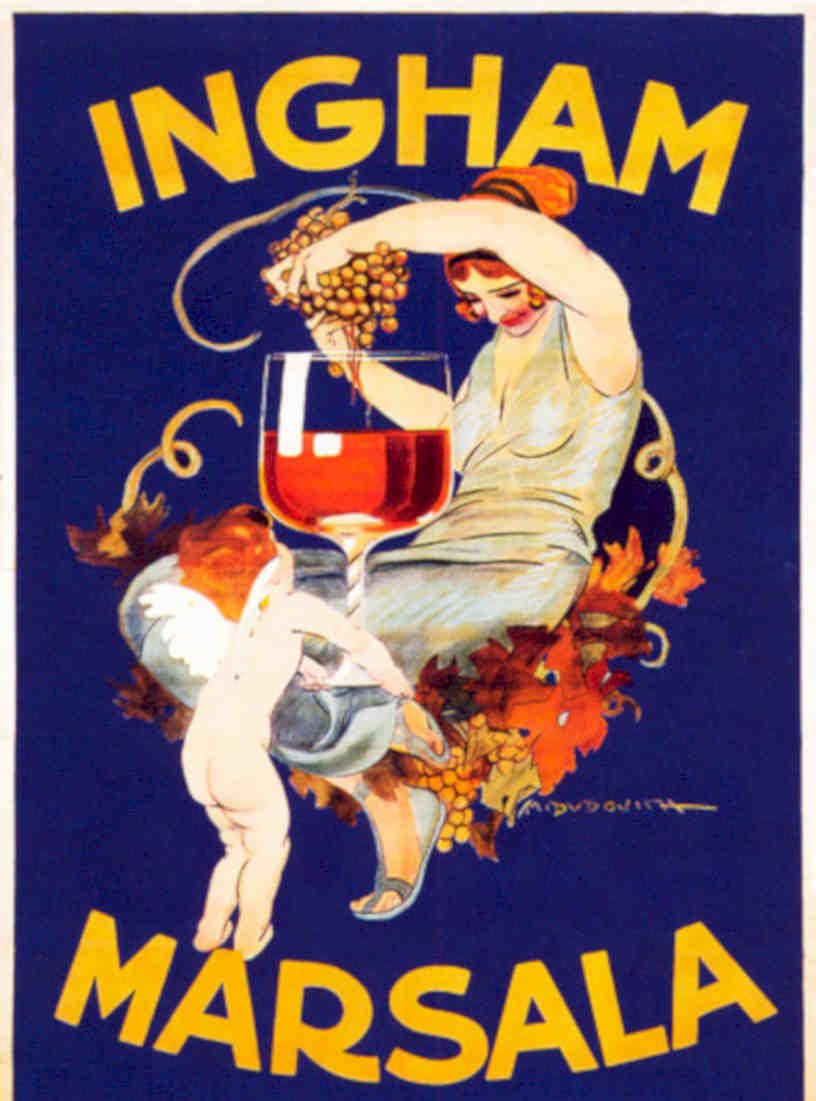 Ingham Marsala Wine Vintage Retro Advert Poster A4 Photo Print