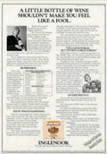 Inglenook Wine Scene Vintage Retro Advert Ads A4 Photo Print