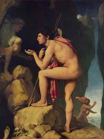 Ingres Oedipus And The Sphinx A4 Photo Print