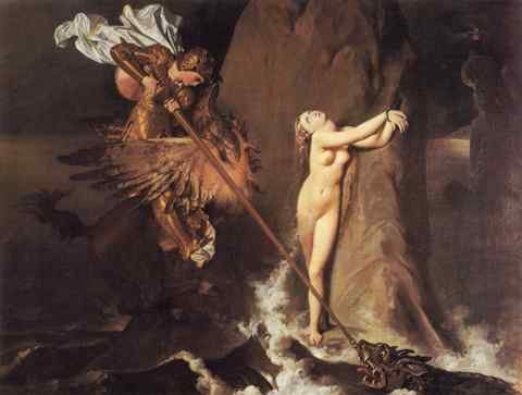 Ingres Roger Delivering Angelica A4 Photo Print
