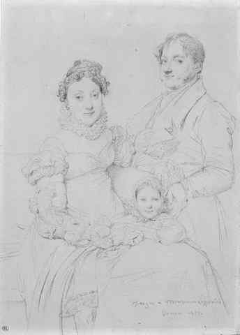 Ingres The Cosimo Andrea Lazzerini Family A4 Photo Print