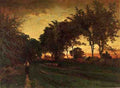 Inness George Evening Landscape A4 Photo Print