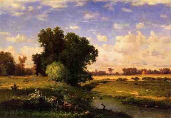 Inness George Hackensack Meadows Sunset A4 Photo Print