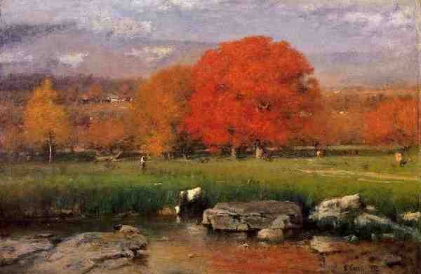 Inness George Morning Catskill Valley Aka The Red Oaks A4 Photo Print