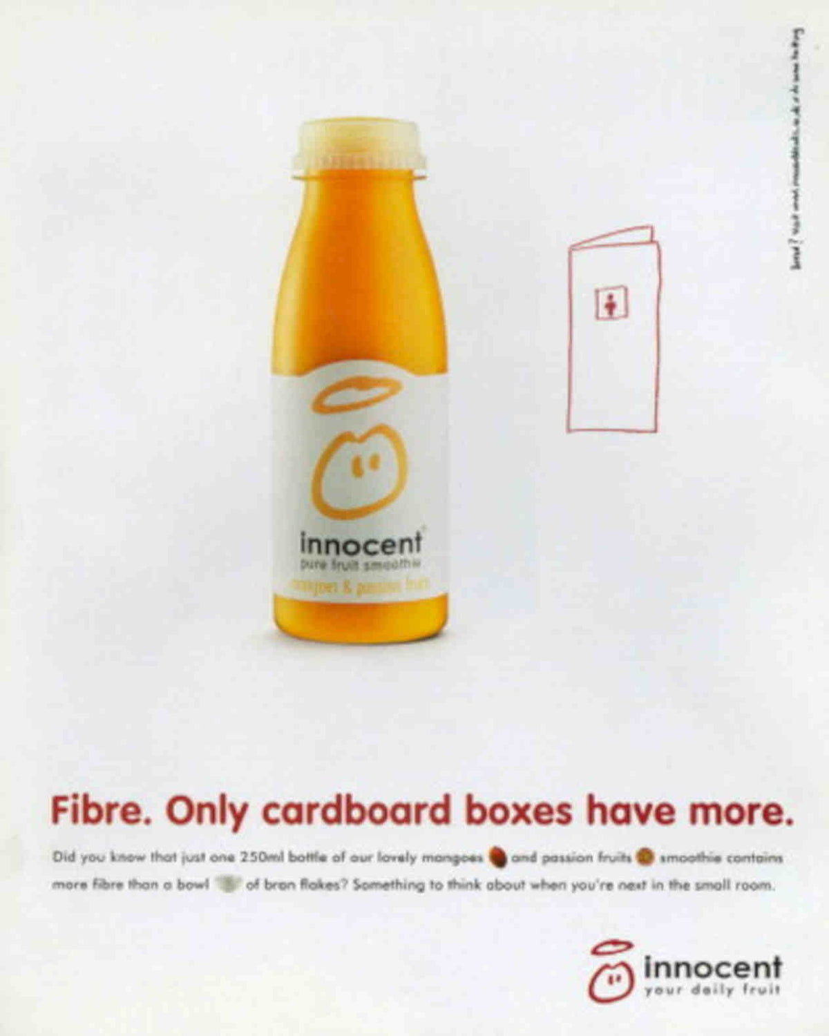 Innocent Smoothie Fibre Vintage Retro Advert Poster A4 Photo Print