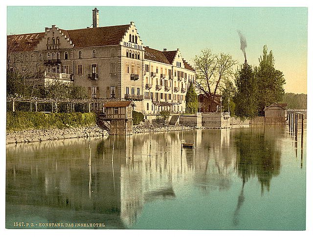 Insel Hotel Constance Baden Vintage A4 Photo Print