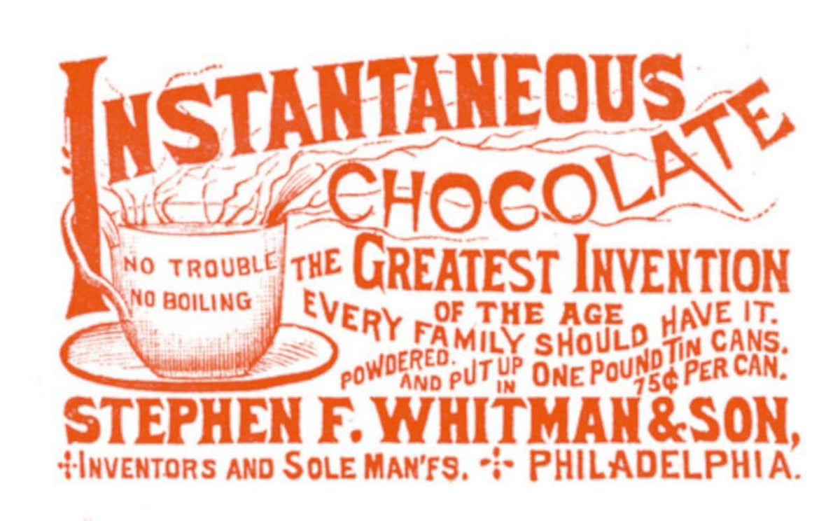 Instantaneous Chocolate Invention Vintage Retro Advert Ads A4 Photo Print