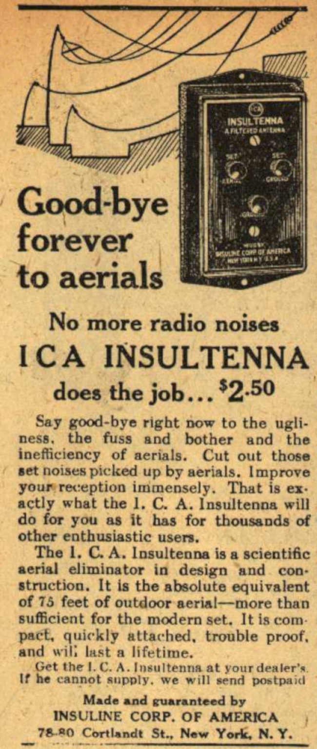 Insultenna Aerial Radio Vintage Retro Advert Ads A4 Photo Print