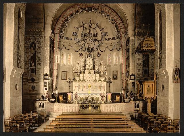 Interior of Notre Dame dAfrique Algiers Vintage A4 Photo Print