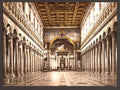 Interior of St Pauls Rome Vintage A4 Photo Print