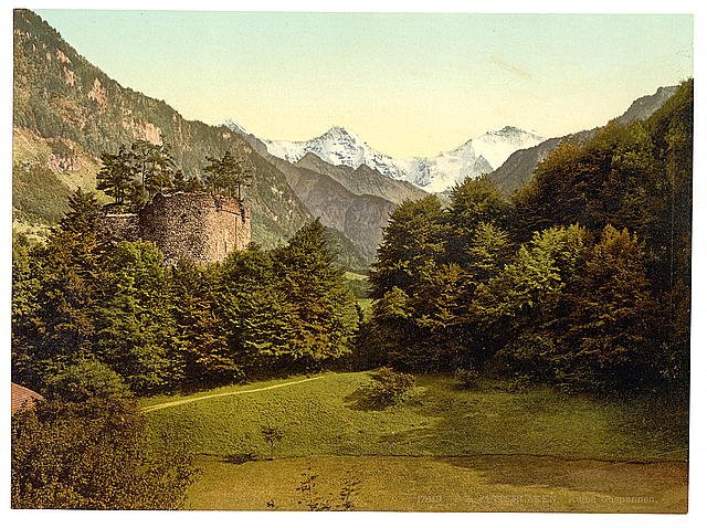 Interlaken Bernese Oberland 3 Vintage A4 Photo Print