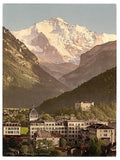Interlaken hotels Bernese Oberland Vintage A4 Photo Print