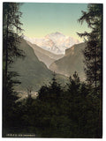 Interlaken the Jungfrau Bernese Oberland Vintage A4 Photo Print