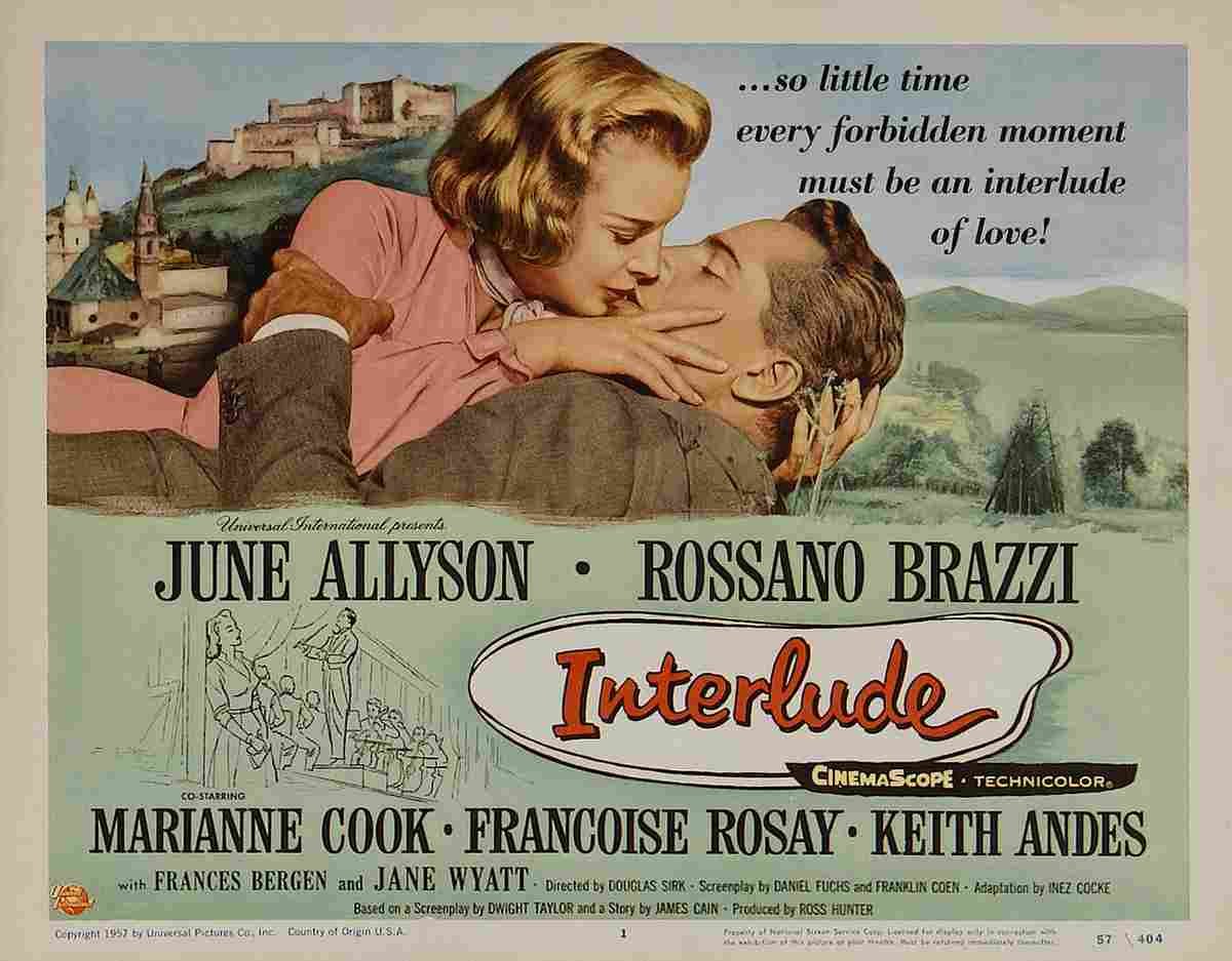 Interlude 1957 02  film star poster A4 Photo Print