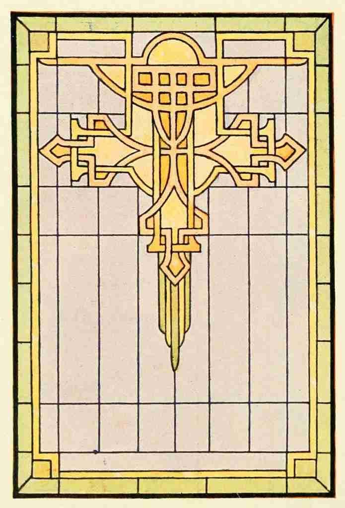International Art Glass 1914 Cross window A4 Photo Print