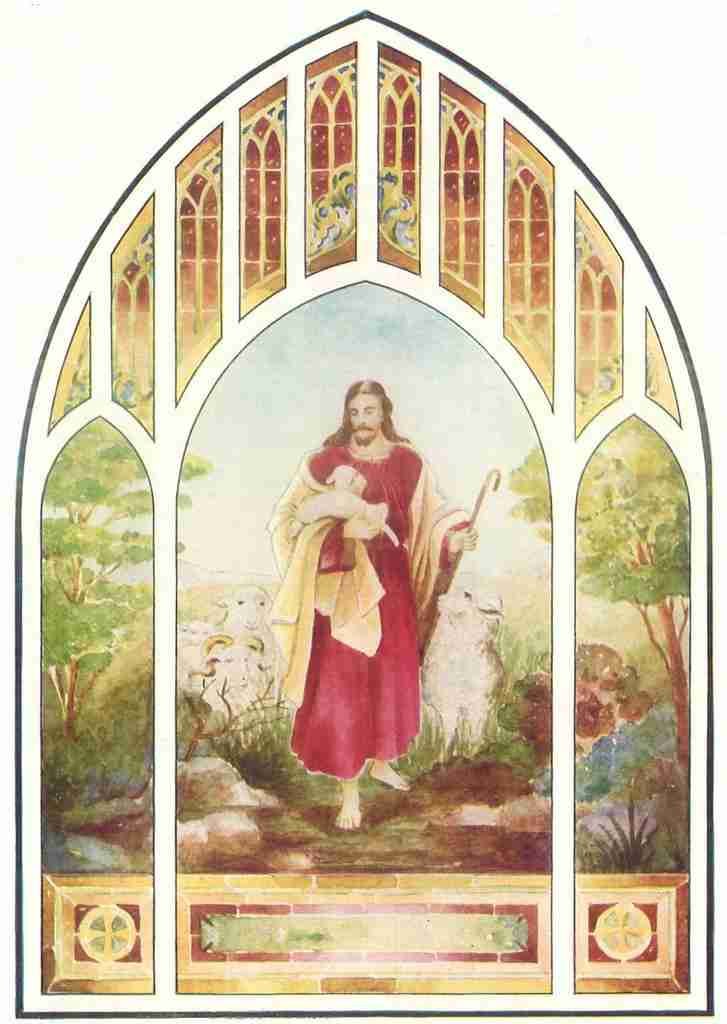 International Art Glass 1914 The Good Shepherd A4 Photo Print