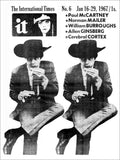 International Times No 6 Paul Mccartney Cover 1967 Vintage Retro Advert Poster 
