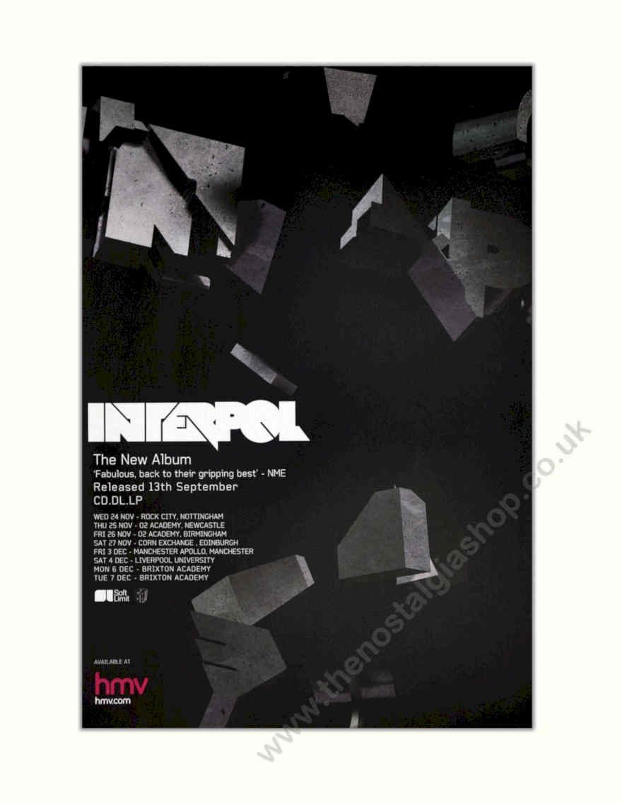Interpol New Album Vintage Retro Advert Poster A4 Photo Print