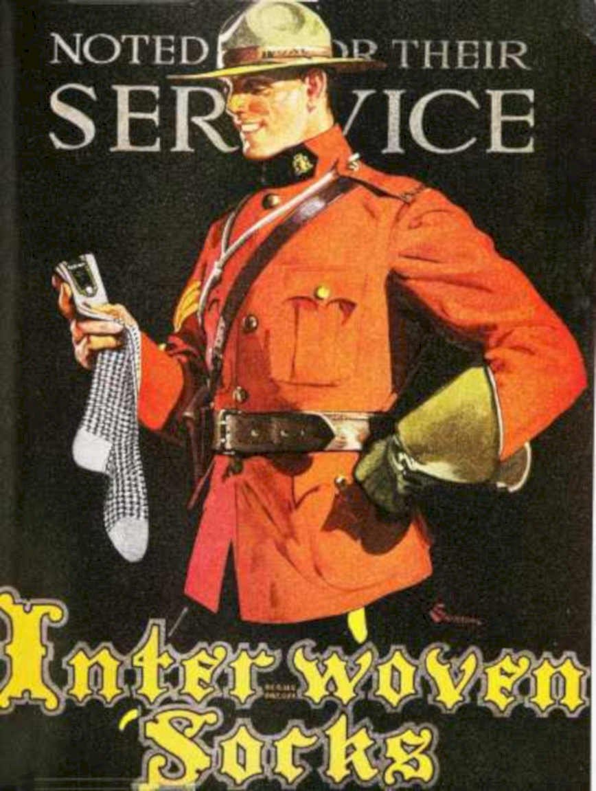 Interwoven Socks Soldier Vintage Retro Advert Ads A4 Photo Print