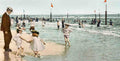 Inthe Surfat Rockaway 1902 Vintage A4 Photo Print