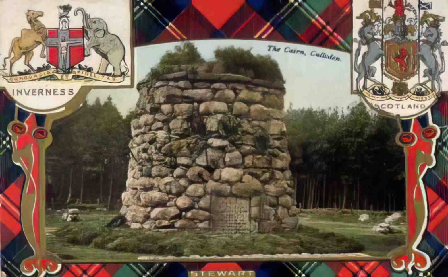 Invernessshire Culloden The Cairn Vintage A4 Photo Print