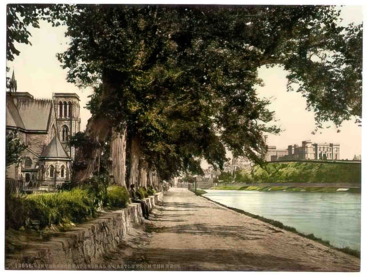 Invernessshire Inverness Cathedral and Castle from the Ness 1900s Vintage A4 Photo Print