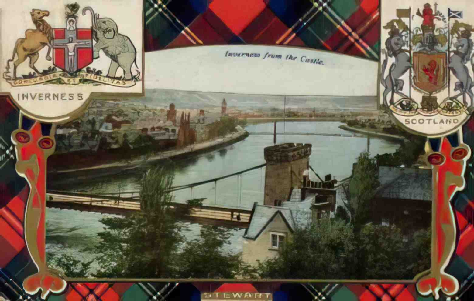 Invernessshire Inverness from the Castle Vintage A4 Photo Print