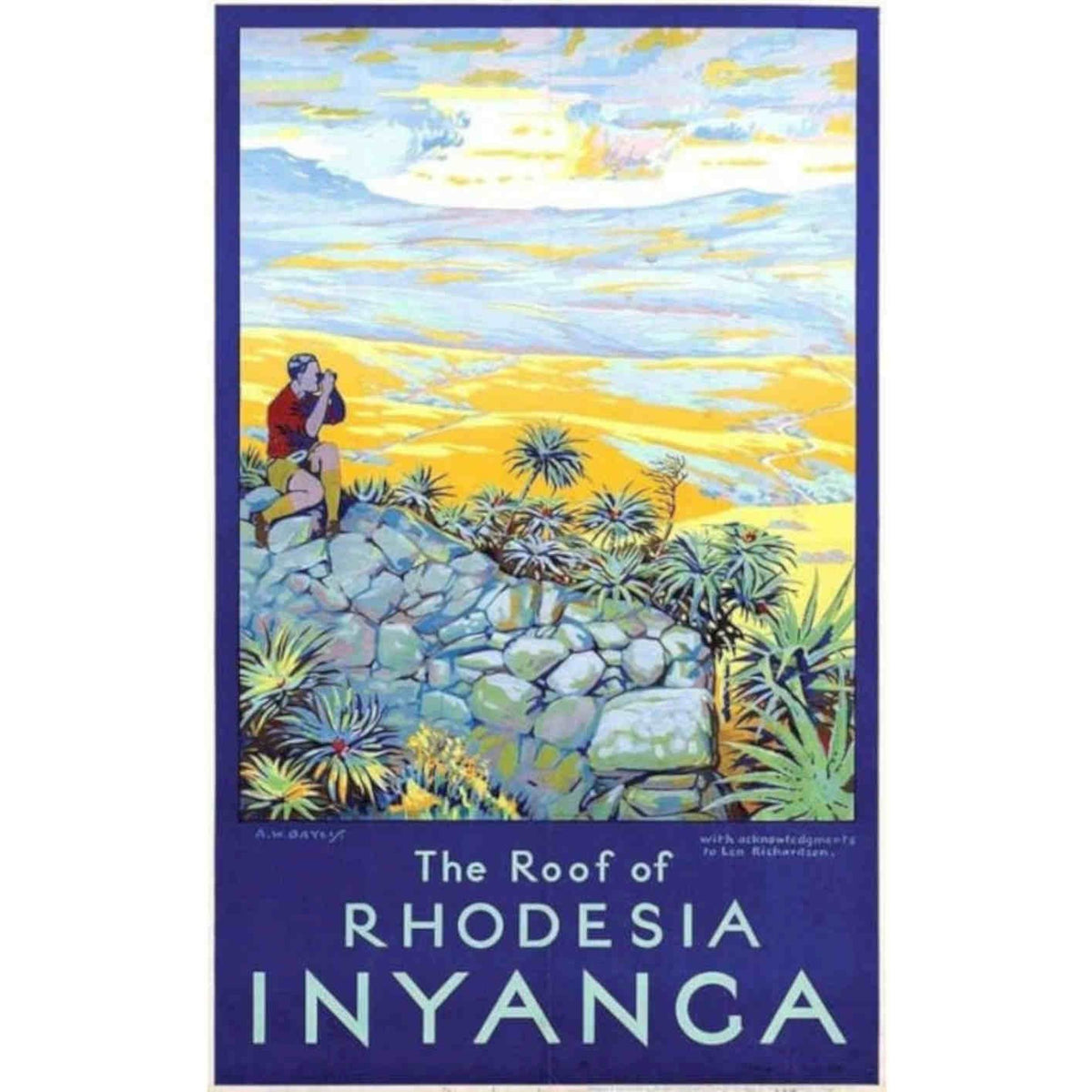 Inyanga Rhodesia Zimbabwe Tourism Vis Vintage Retro Advert Poster A4 Photo Prin