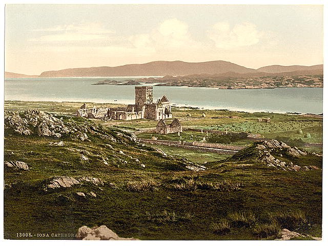 Iona Cathedral Abbey Iona Vintage A4 Photo Print