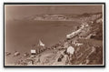 Iow Colwell Bay View Across Beach Bathing Machines In Sea Vintage A4 Photo Print