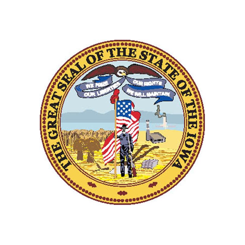 Iowa Seal N4141 A4 Photo Print
