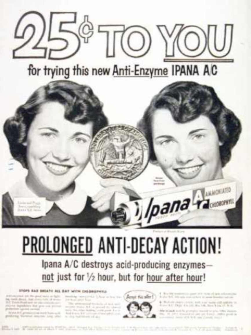 Ipana Ac Display Vintage Retro Advert Ads A4 Photo Print