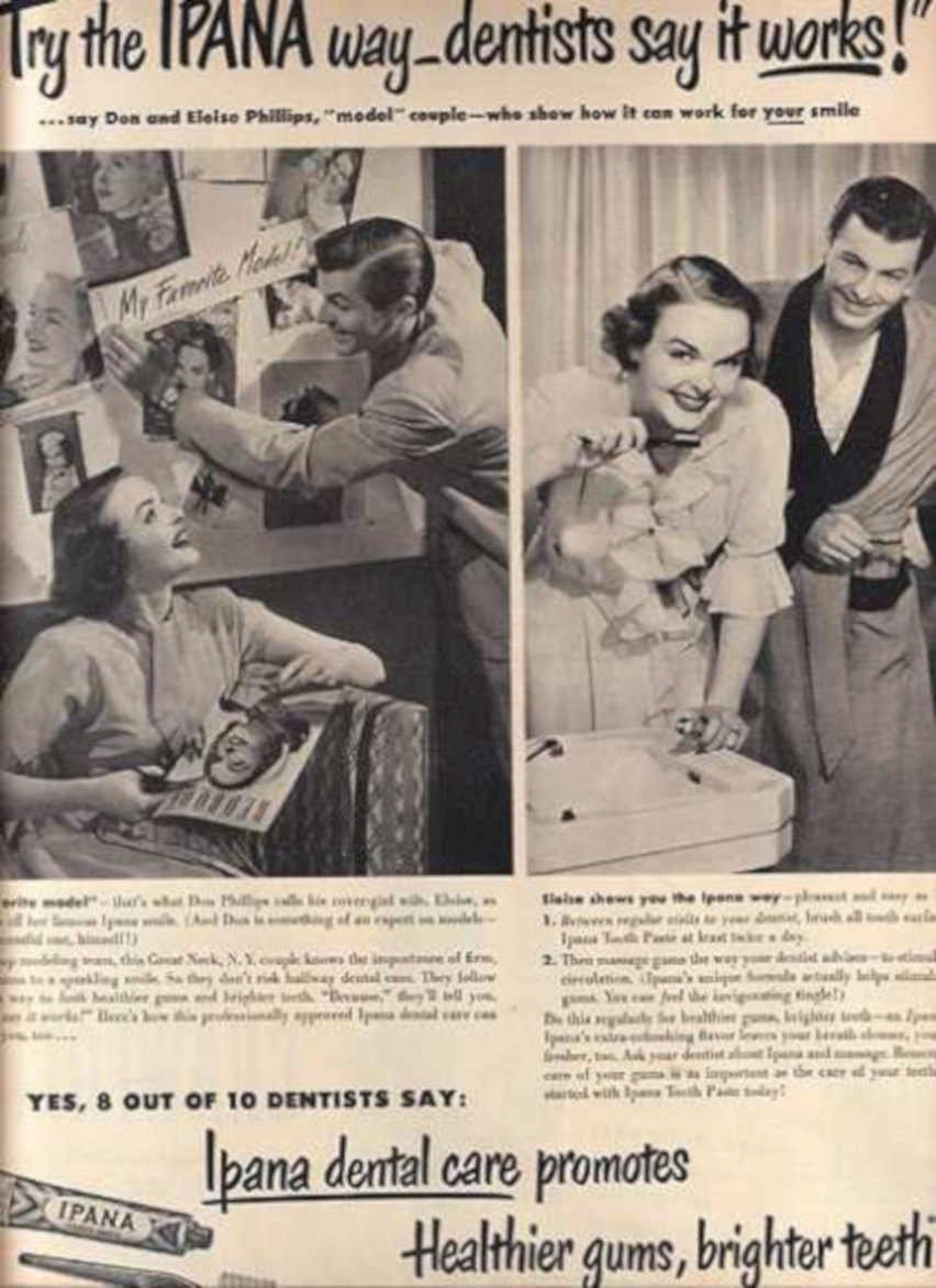Ipana Phillips Models Vintage Retro Advert Ads A4 Photo Print