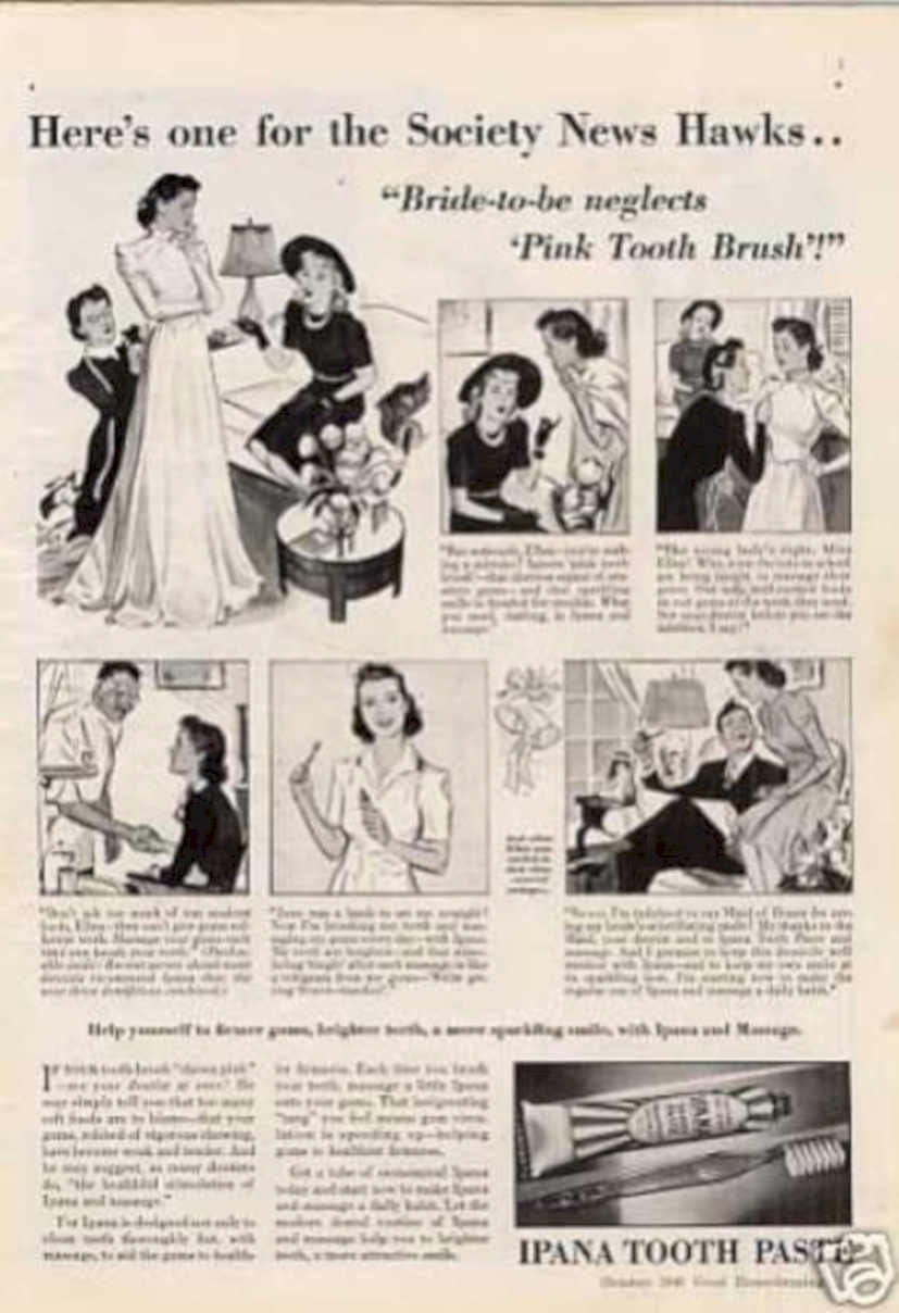 Ipana Tooth Paste Vintage Retro Advert Ads A4 Photo Print