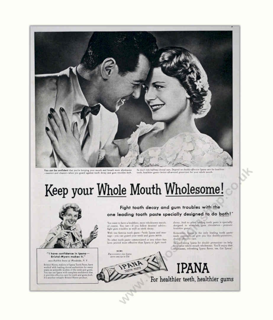 Ipana Tooth Paste Vintage Retro Advert Poster A4 Photo Print 2
