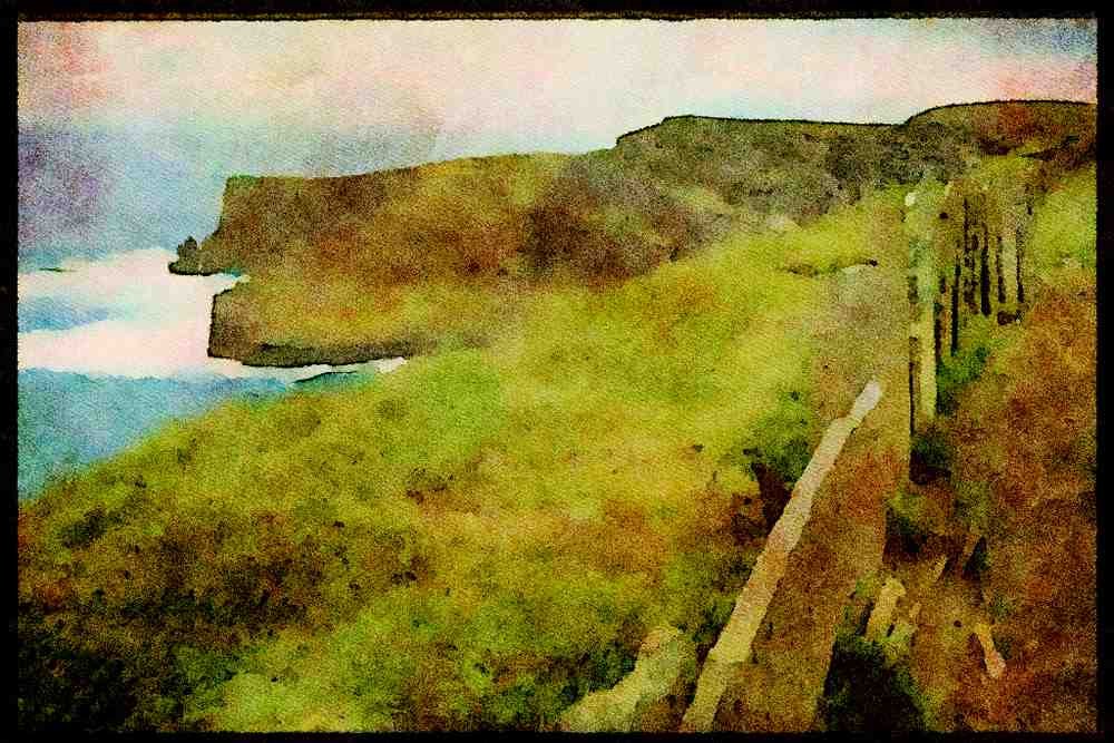 Ireland 385002 Cliffs Of Moher A4 Limited Edition Watercolour Print
